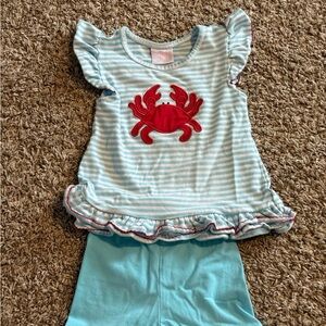 Stitchy Fish Cutest Crab Short Set